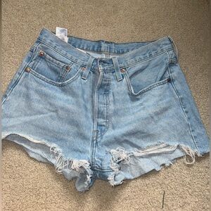 Women's Light Blue Denim Shorts